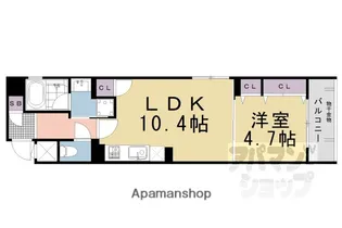 ベラジオ雅び京都烏丸西【204号室】の間取り