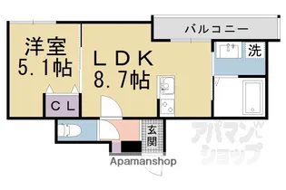 山科HATCH京都薬大前【303号室】の間取り