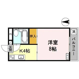 西浦マンション【15号室】の間取り