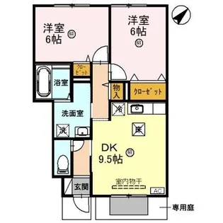 レイクビュー【1階】の間取り