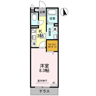 スタシオン東野・アクシス A棟【1階】の間取り