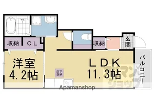 カーサMAT【102号室】の間取り