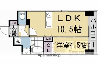 GRAND LAKE COURT 浜大津【1001号室】の間取り