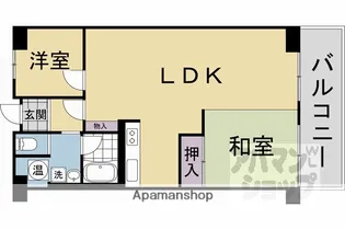 コトーハイツ伏見稲荷 A棟【A424号室】の間取り