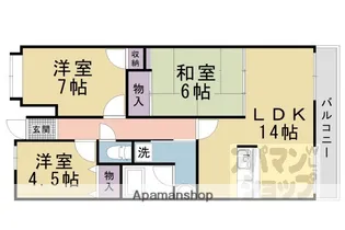 アルトピアーノ仰木の里【201号室】の間取り