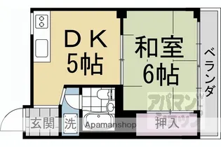 木村マンション【2F1号室】の間取り