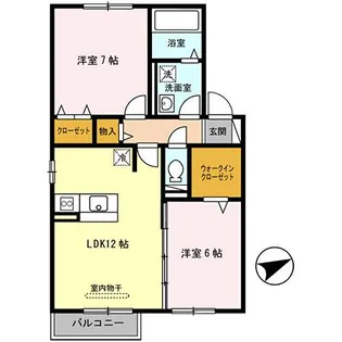 ヴェルコート A棟【2階】の間取り