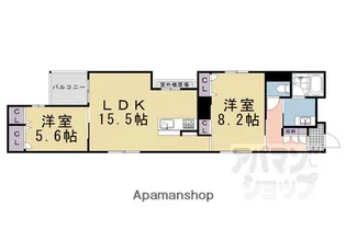 シャーメゾン ライズ ONE【301号室】の間取り