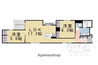シャーメゾン ライズ ONE【401号室】の間取り