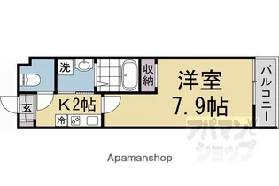 ビエノス京都伏見【2階】の間取り