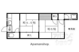 グロリアス山科【A号室】の間取り