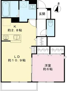 メルベーユFⅢ【103号室号室】の間取り