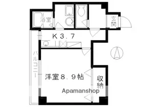 シャトル京都駅【206号室】の間取り