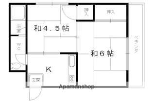 東福寺ハイツ【201号室】の間取り