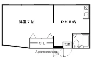 ハイムこけん【105号室】の間取り
