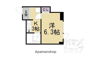 カンサ石山【201号室】の間取り