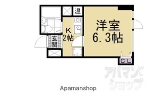 カンサ石山【502号室】の間取り