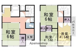 京都府京都市山科区小山谷田町【一戸建】の間取り