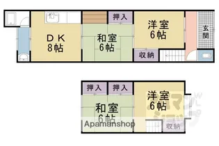 京都府京都市山科区西野山射庭ノ上町【一戸建】の間取り