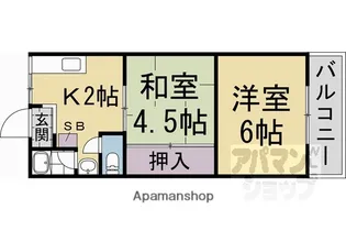 清和荘【10号室】の間取り
