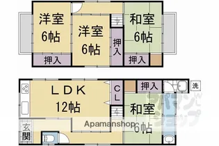 京都府京都市伏見区桃山町遠山【一戸建】の間取り