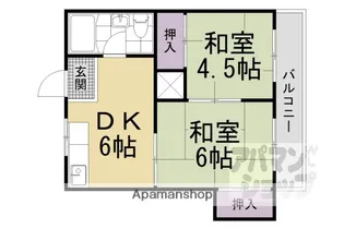 寺田荘【6号室】の間取り