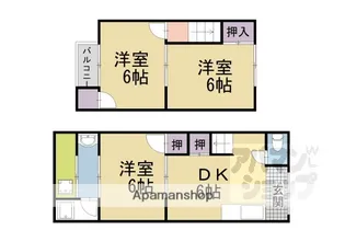 京都府京都市山科区東野南井ノ上町【タウンハウス】の間取り