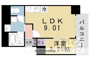 ベルヴィ石山【505号室】の間取り