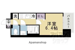 プレサンス大津京町ヴェリス【9階】の間取り