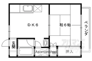 アサヒハイツ【202号室】の間取り