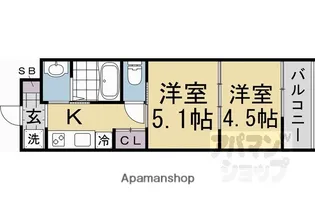アドバンス京都リエート1【5階】の間取り
