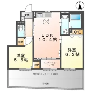 コラソン江戸町【1階】の間取り