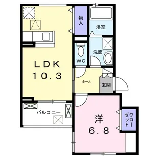 プレミール京都【1階】の間取り
