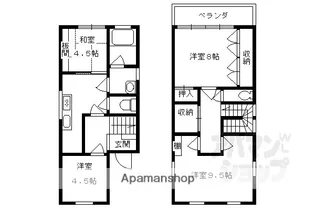祇園ビル【401号室】の間取り