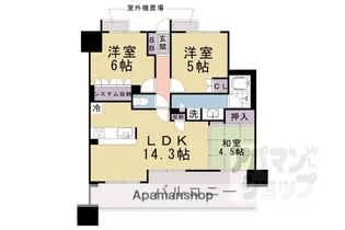 サンクタス大津ヴィラージォ【5階】の間取り