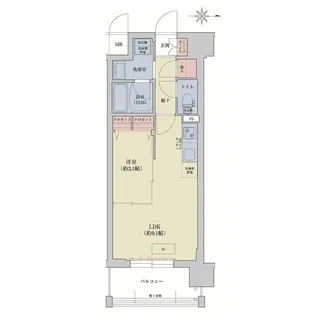リシュドール梅小路【6階】の間取り