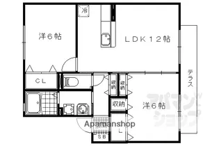 セジュール堅田【103号室】の間取り