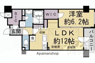 ファインレジデンス烏丸五条【503号室】の間取り