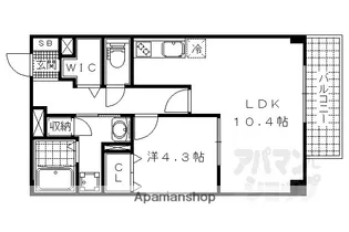 ラクラスコート朝日が丘【201号室】の間取り