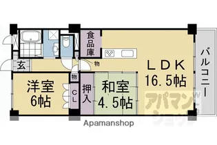 向島ニュータウン 2街区 B棟【403号室】の間取り