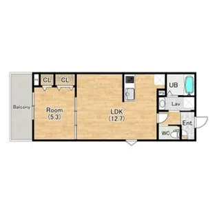 ココングランジュール伏見黒茶屋町【0201号室】の間取り