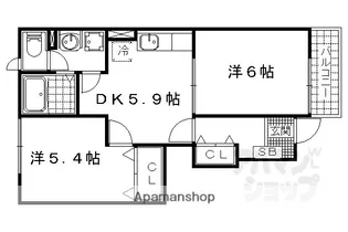 パレミニョンI【104号室】の間取り