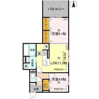 GRAMM北浜【105号室】の間取り