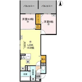 GRAMM北浜【103号室】の間取り