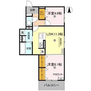 GRAMM北浜【301号室】の間取り