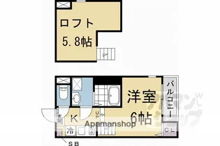 ハーモニーテラス景勝町II【105号室】の間取り