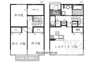 レーヴスクエア【1階】の間取り