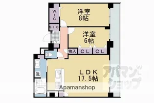ROUAGE御所南【402号室】の間取り
