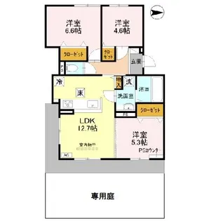 サウス・レジデンス菱川【1階】の間取り