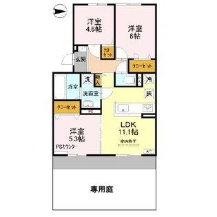 サウス・レジデンス菱川【103号室】の間取り